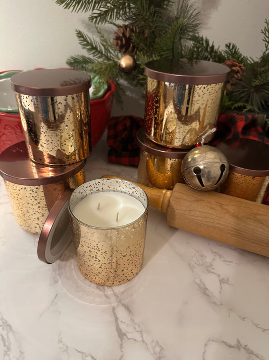 Golden Holiday Mercury Candles